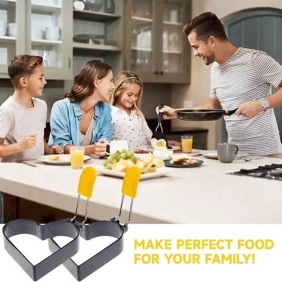 Egg Ring for Frying Eggs and English Muffin - Round Egg Shaper Mold with Anti-sc - Picture 7 of 7